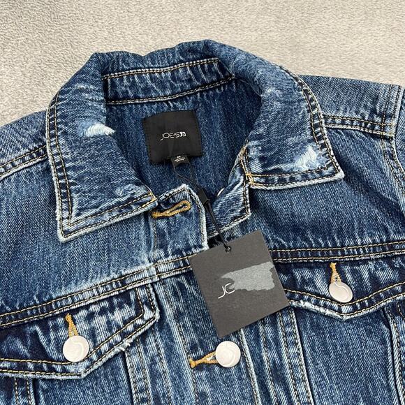 NEW Joes Jeans M Women's 100% Cotton Standard Trucker Denim Jacket Maurine FLAW - Picture 4 of 15